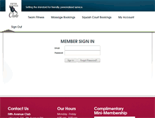 Tablet Screenshot of members.fifthavenueclub.ca